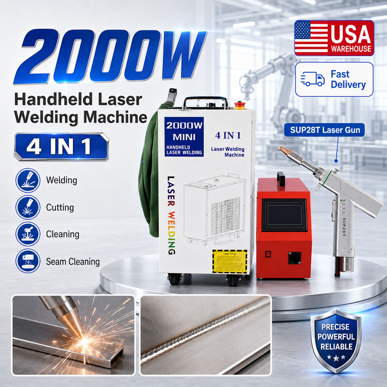 2000W Laserlasersysteem 4-in-1 - Laser Soldering Machine Handheld recensie en prijs